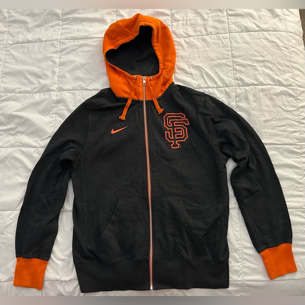 Nike Charcoal and Orange SF Giants Hoodie